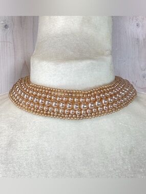 Vintage Baar& Beards, Inc. Faux Pearl Collar Necklace